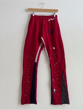 GALLERY DEPT Red Paint-Splatter Sweatpants